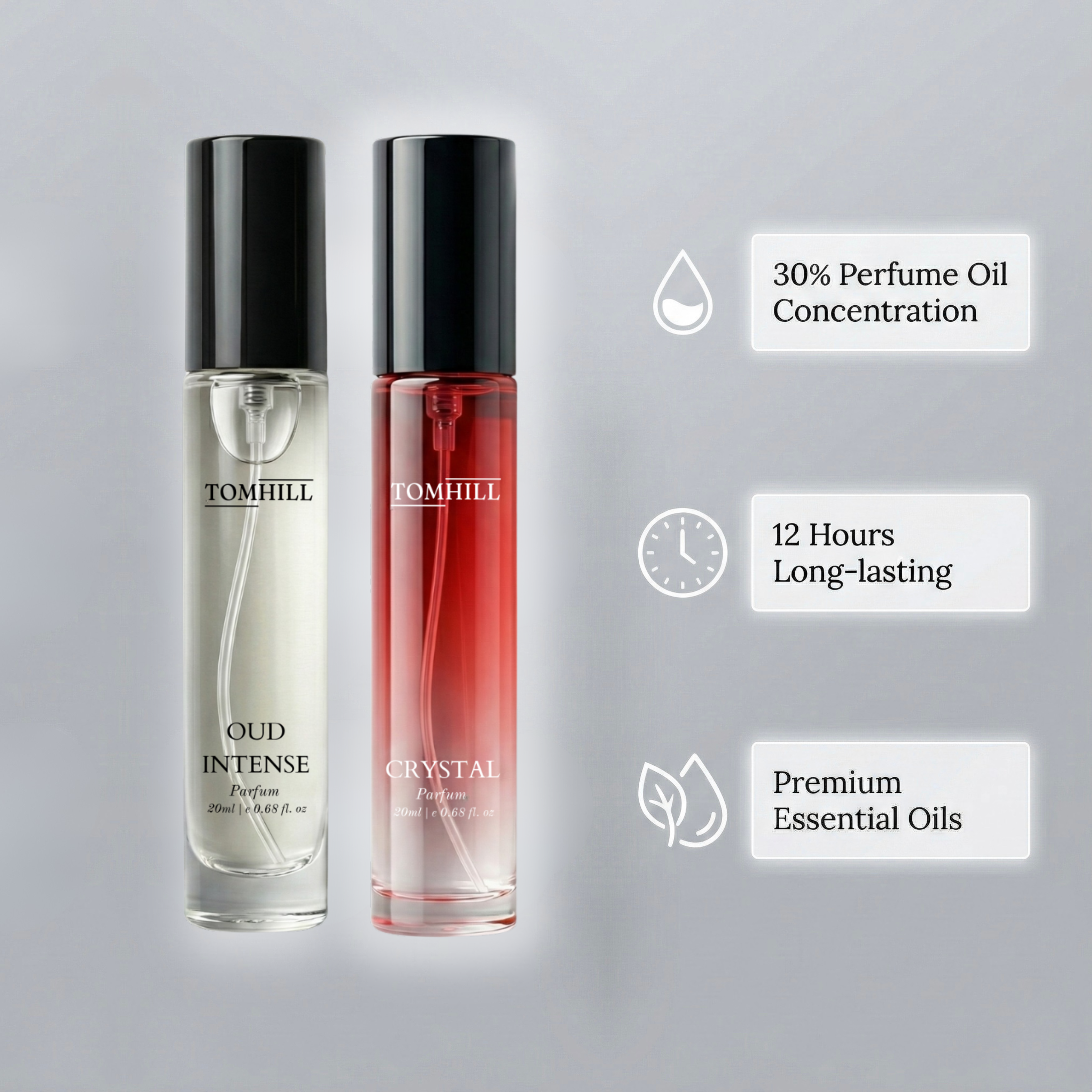 Crystal & Oud Intense – Fresh & Party Perfume Combo for Women – 20ml (Pack of 2)